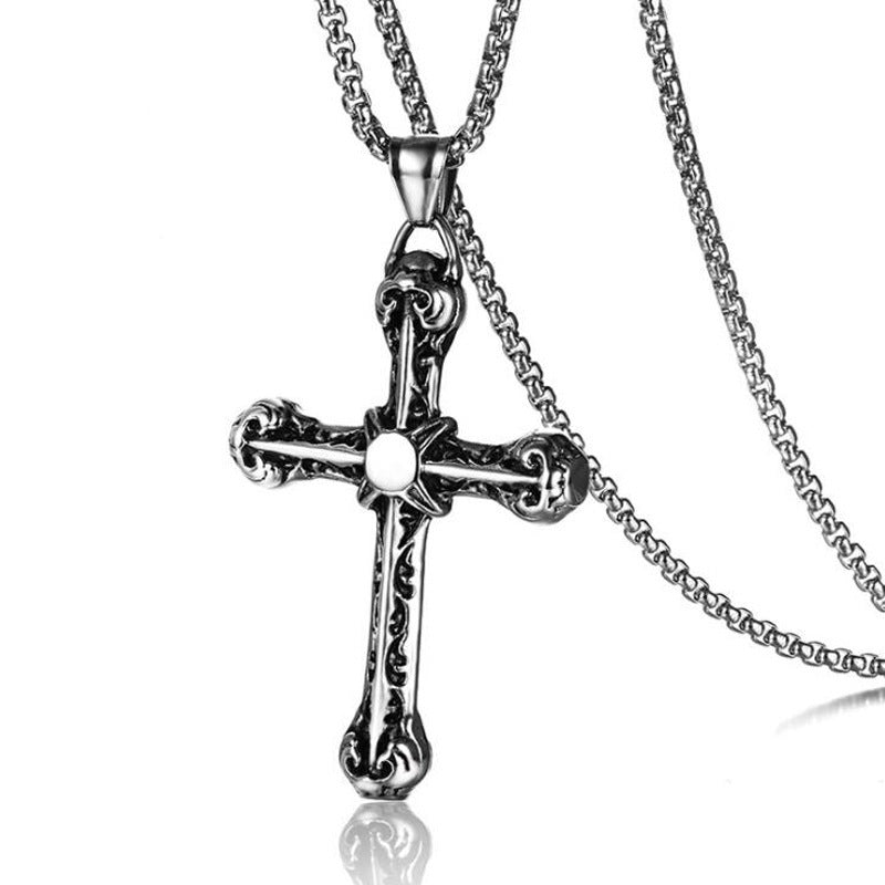 Wholesale Stainless Steel Lion Pillar Bullet Necklace for Men